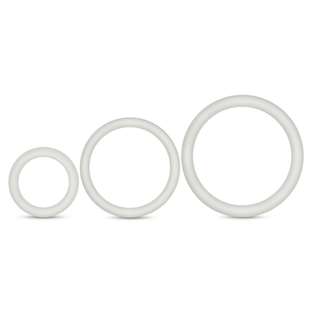 Performance - Vs4 Pure Premium Silicone Cockring Set - White BL-370819