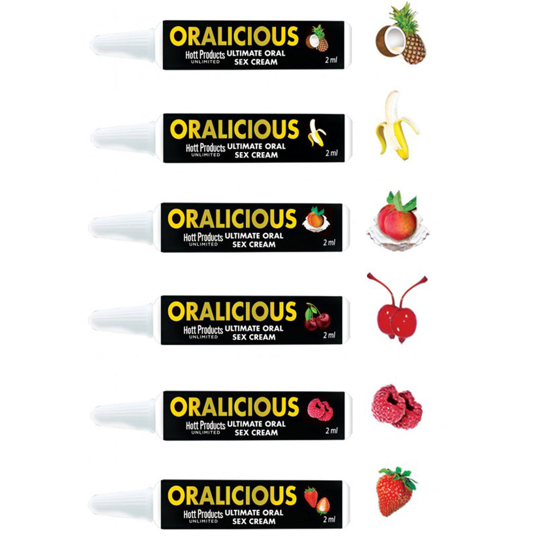 Oralicious Flavored Oral Sex Cream 144pc Display - of 2ml Tubes HTP3350-D