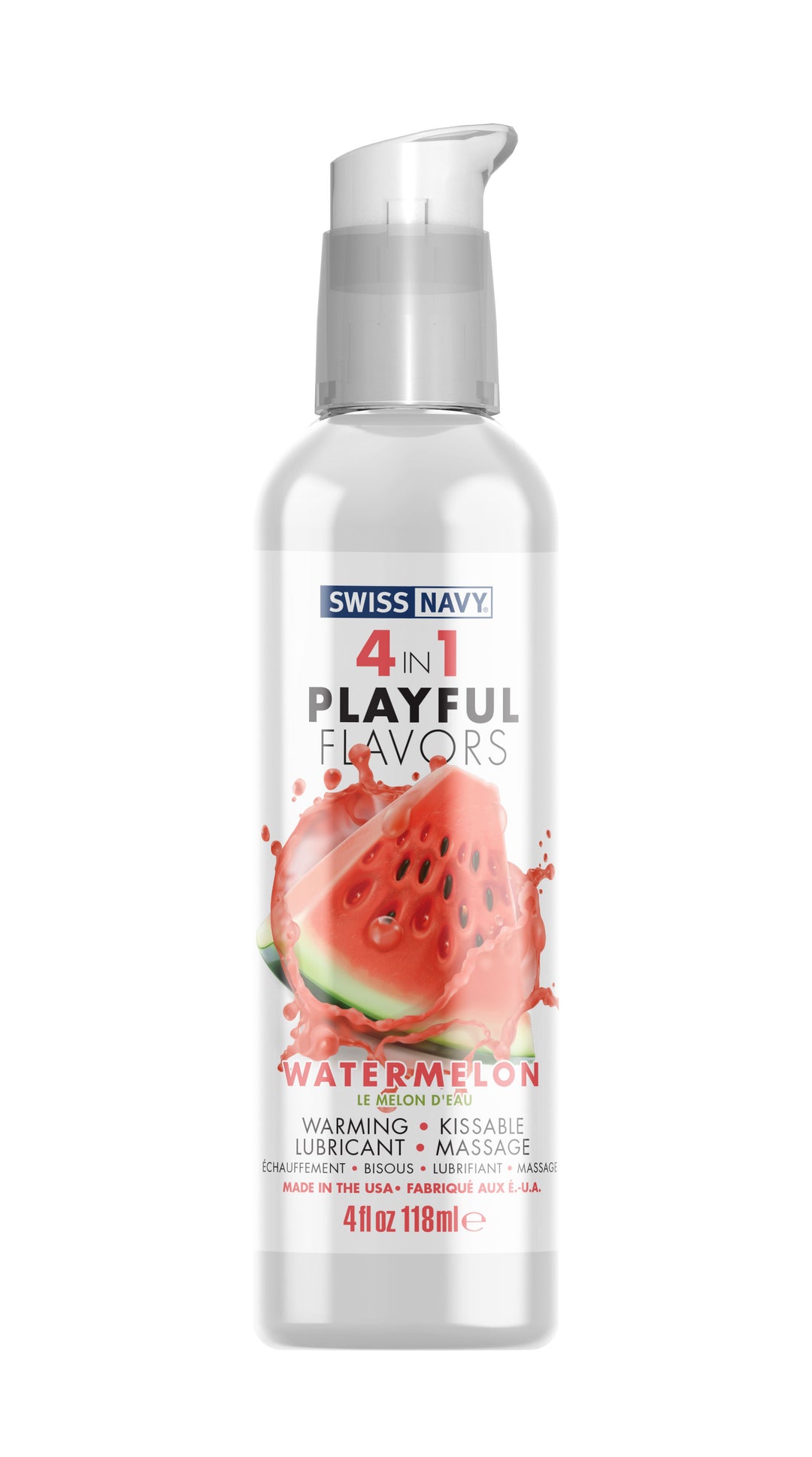 Swiss Navy 4-in-1 Playful Flavors - Watermelon 4 Oz MD-SN4N1FWM4