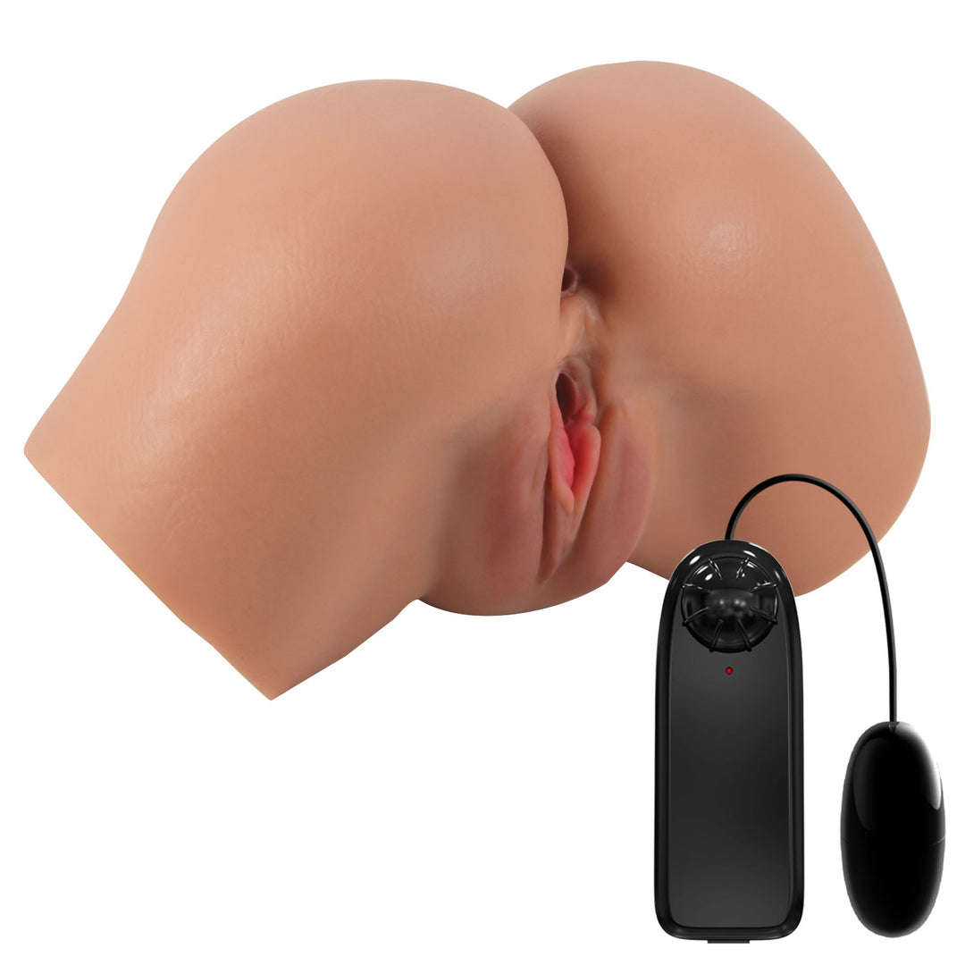 Hailey Realistic Vagina and Ass Vibrator - Tan BM-009242Z-1