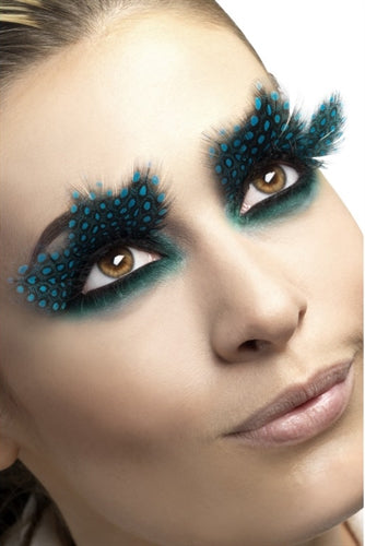 Large Aqua Dots Feather Eyelashes FV-24234