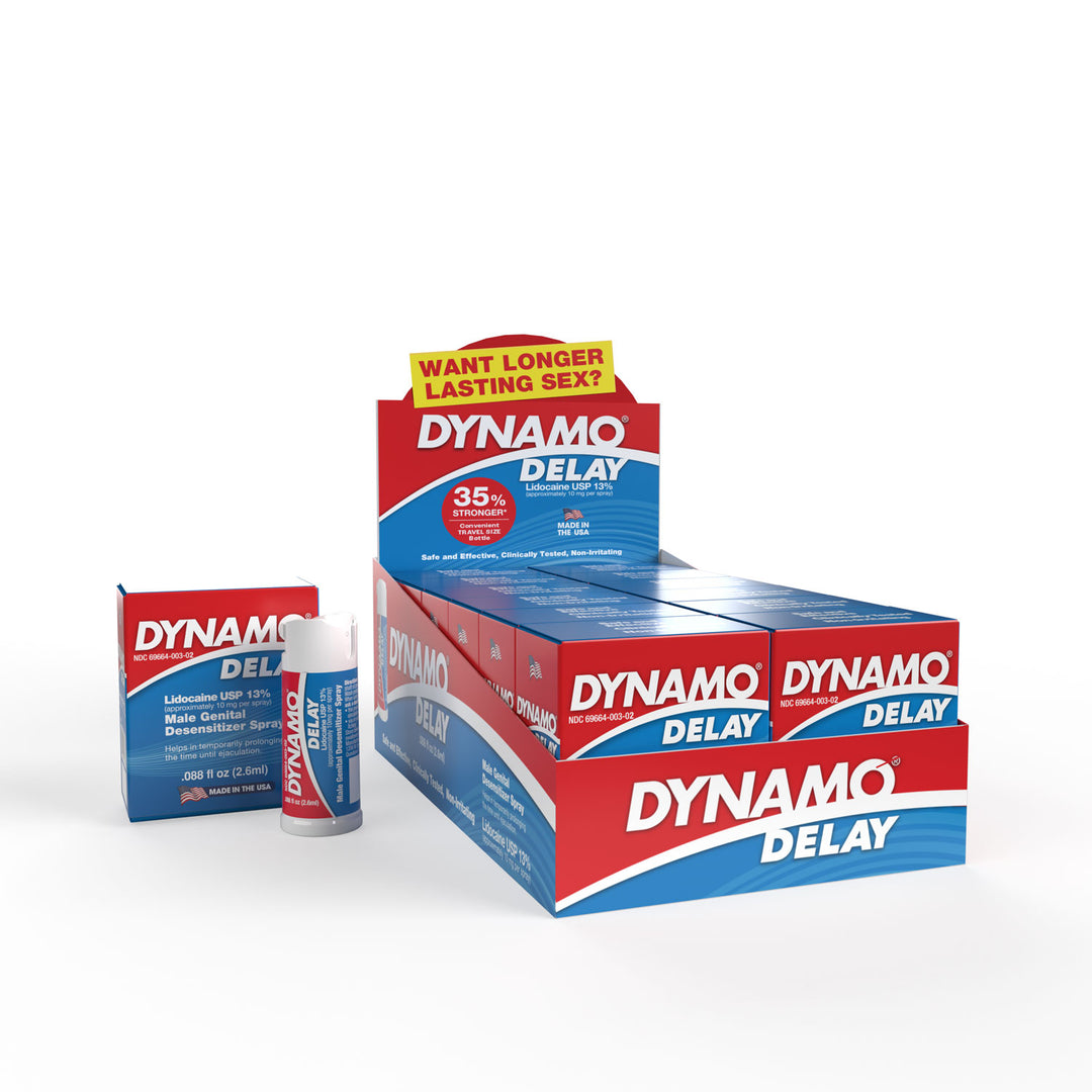 Dynamo Delay to Go in Pop Box .088 Fl Oz - 12 Ct  Box - Display SO-DDRS12