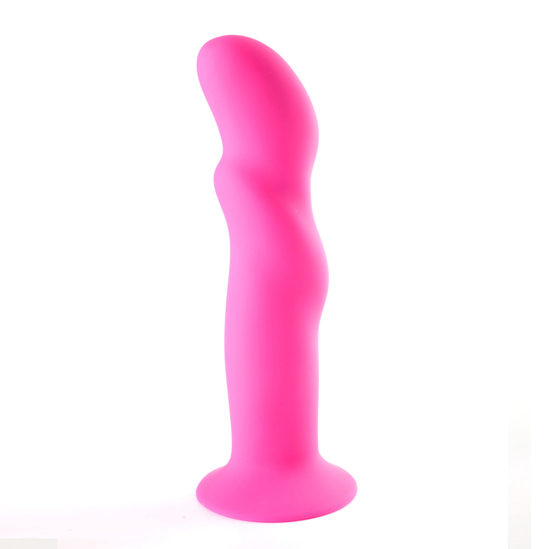 Riley Silicone Swirled Dong - Neon Pink MT2501-P1